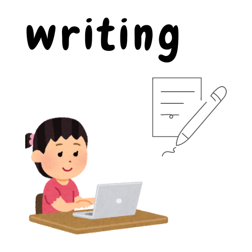 英作文の勉強イラスト