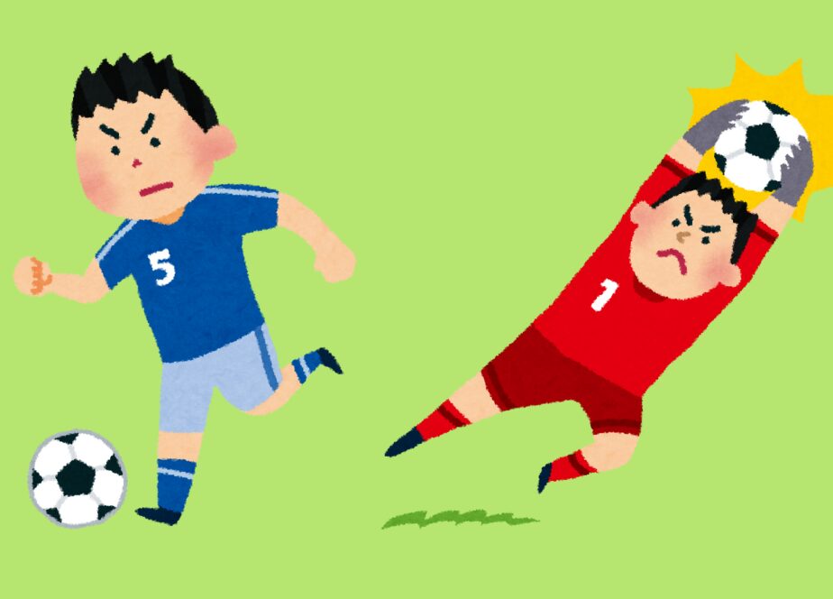 サッカー少年たちのイラスト