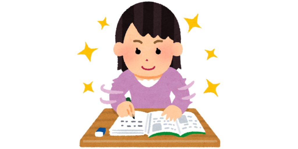英語が苦手な小学生と中学生も通える 仙台市の英語教室 SEQえいご教室 ホームページ用画像 英作文が得意になった生徒イラスト