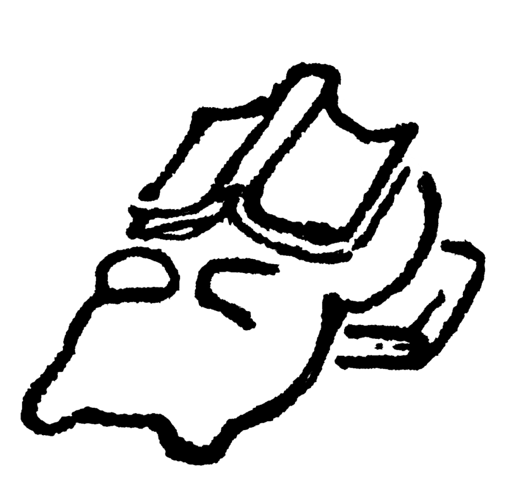 本を顔に載せて寝てしまう人のイラスト