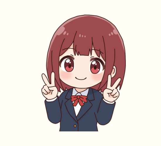 Vサイン女子イラスト
